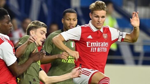 0 Martin Odegaard Arsenal vs AC Milan