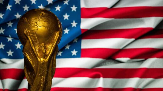 World Cup on US flag