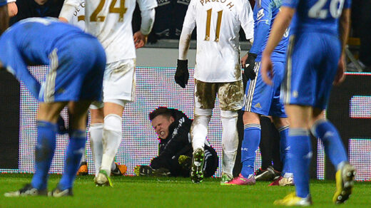 Swansea City ball boy Eden Hazard