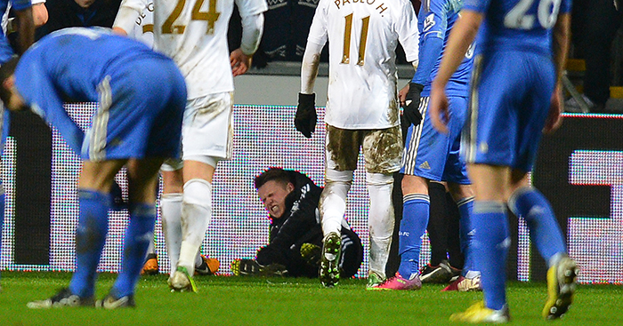 Swansea City ball boy Eden Hazard