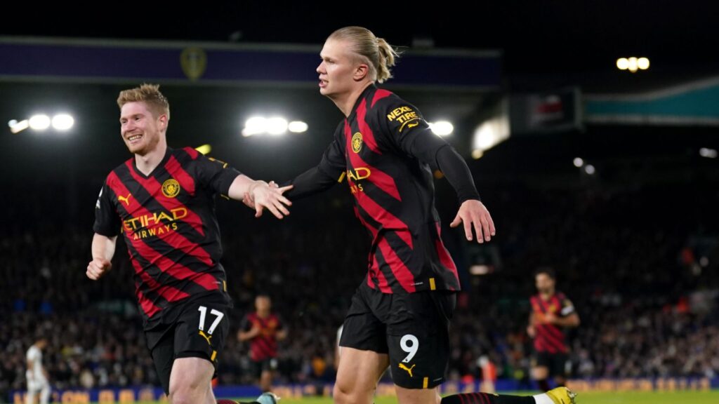 Man City duo Haaland and De Bruyne