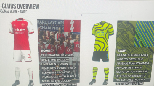 Arsenal FC Kit 2023 2024 inspiration